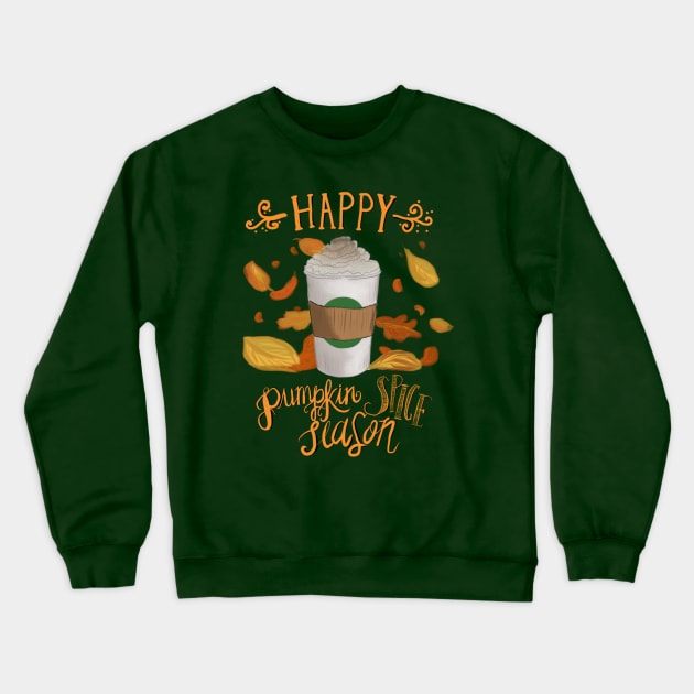 Happy Pumpkin Spice Season Crewneck Sweatshirt by BeverlyHoltzem